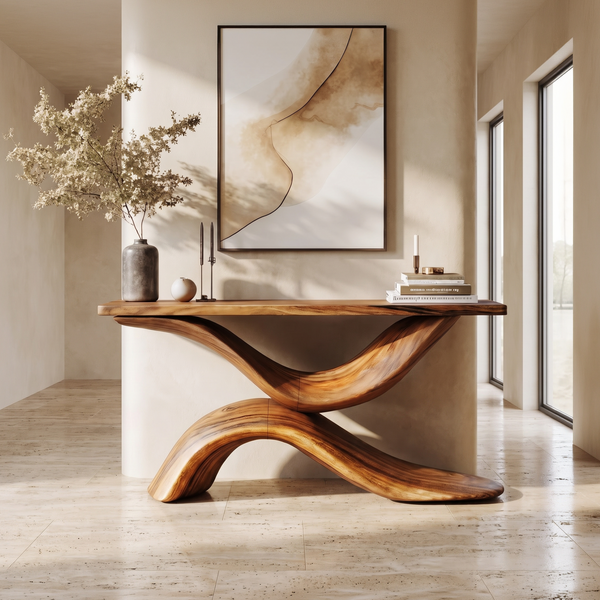 Handcrafted Live Edge Console Table Furniture Decor